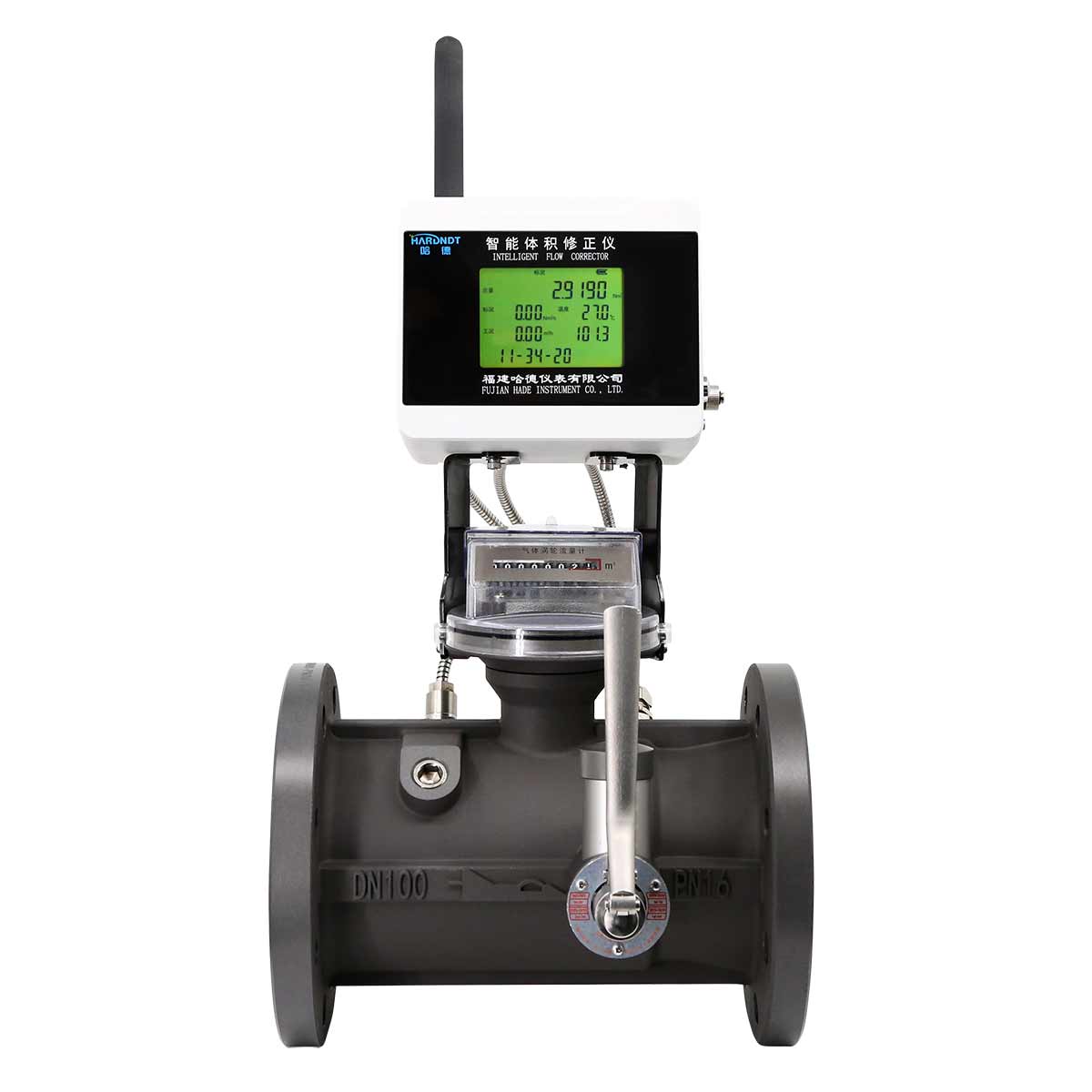 HTME Series Dual Display Gas Turbine Flowmeter – Mechanical & Electronic Integrated