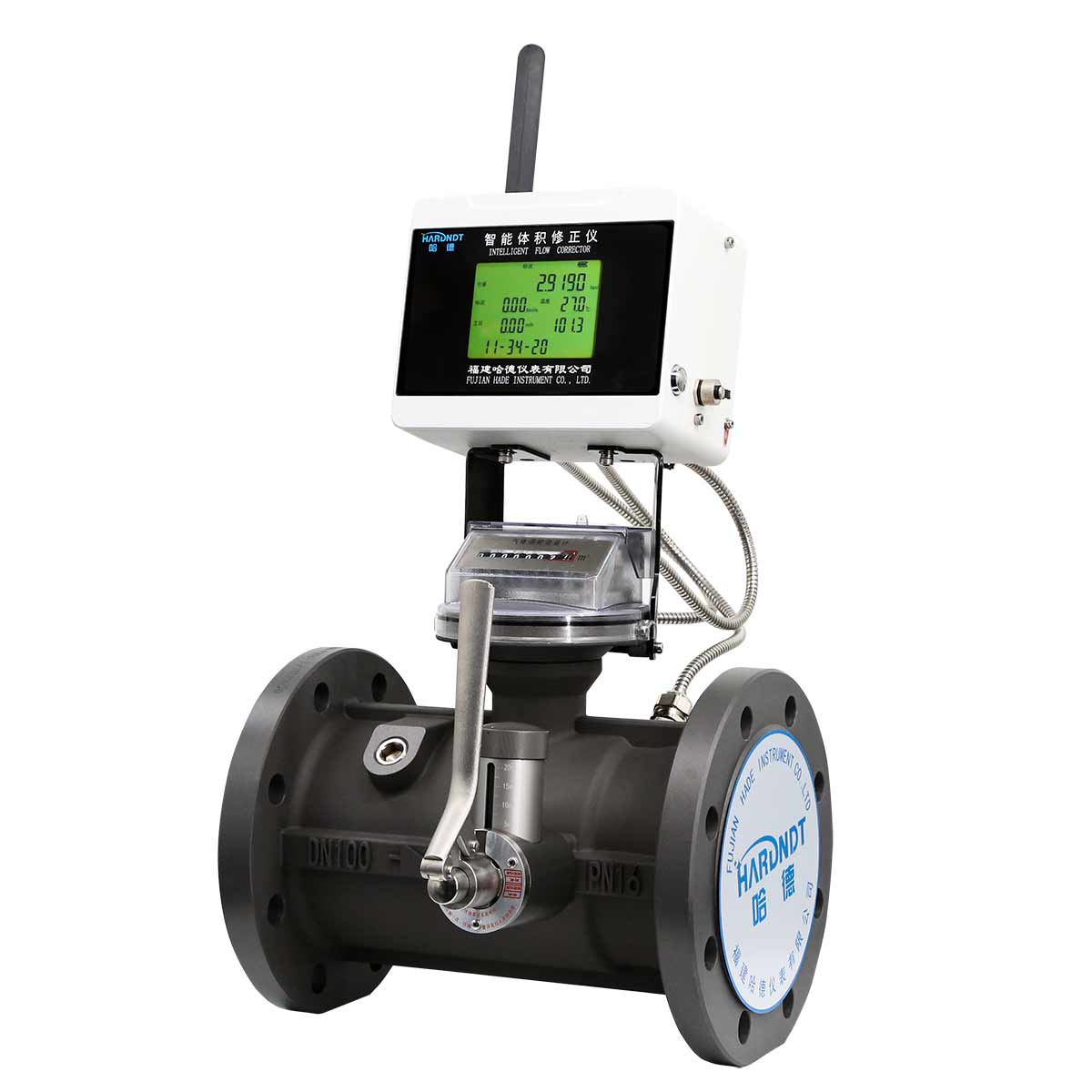 HTME Series Dual Display Gas Turbine Flowmeter – Mechanical & Electronic Integrated
