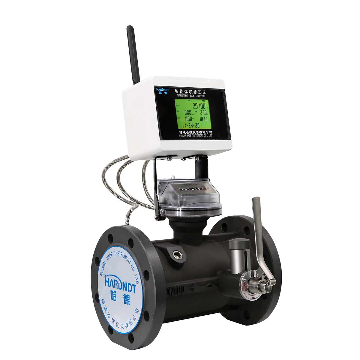 HTME Series Dual Display Gas Turbine Flowmeter – Mechanical & Electronic Integrated